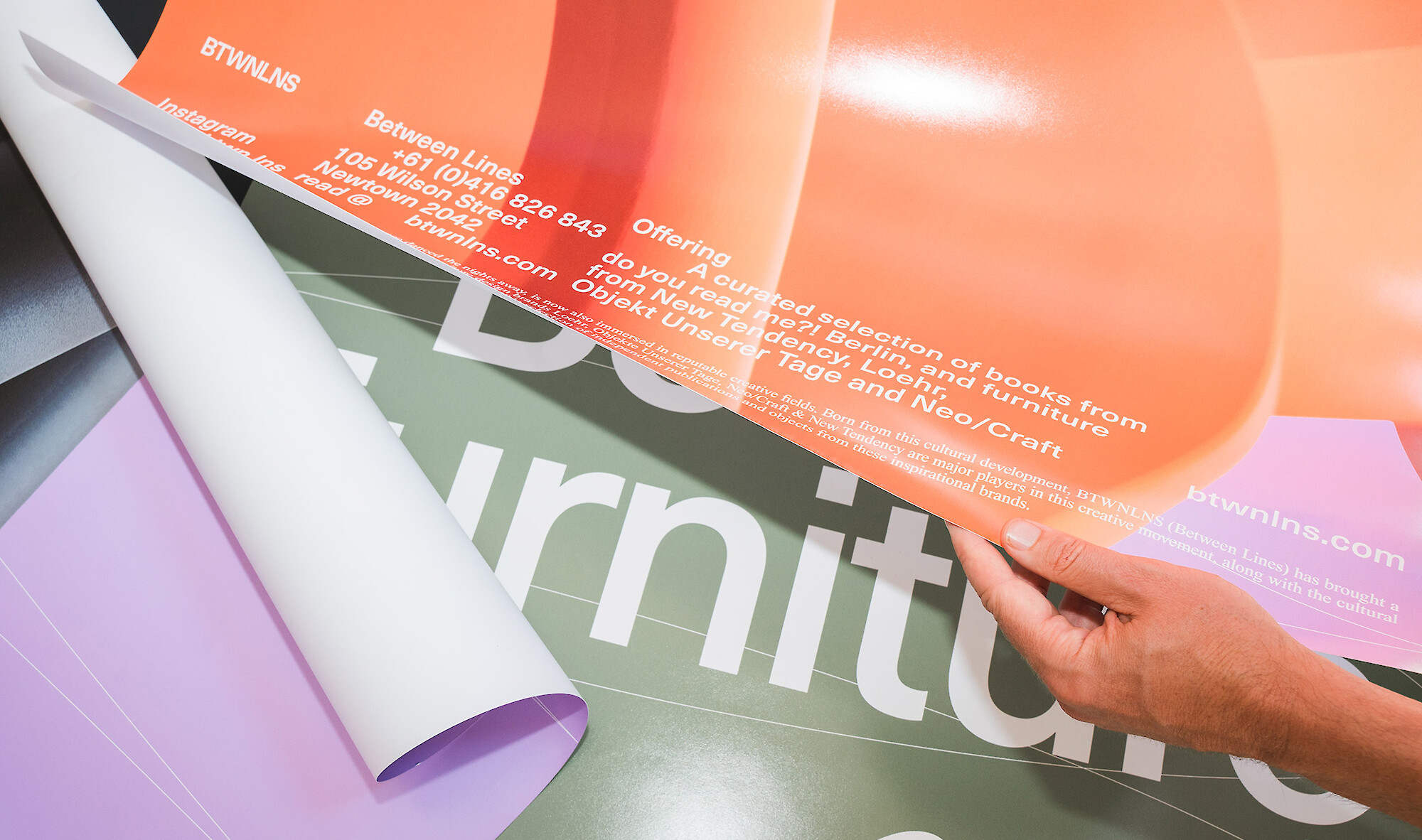 Between Lines A brand for Sydney's best independent book & furniture store